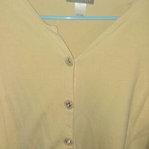 Sigrid Olsen Tan V-Neck Sweater